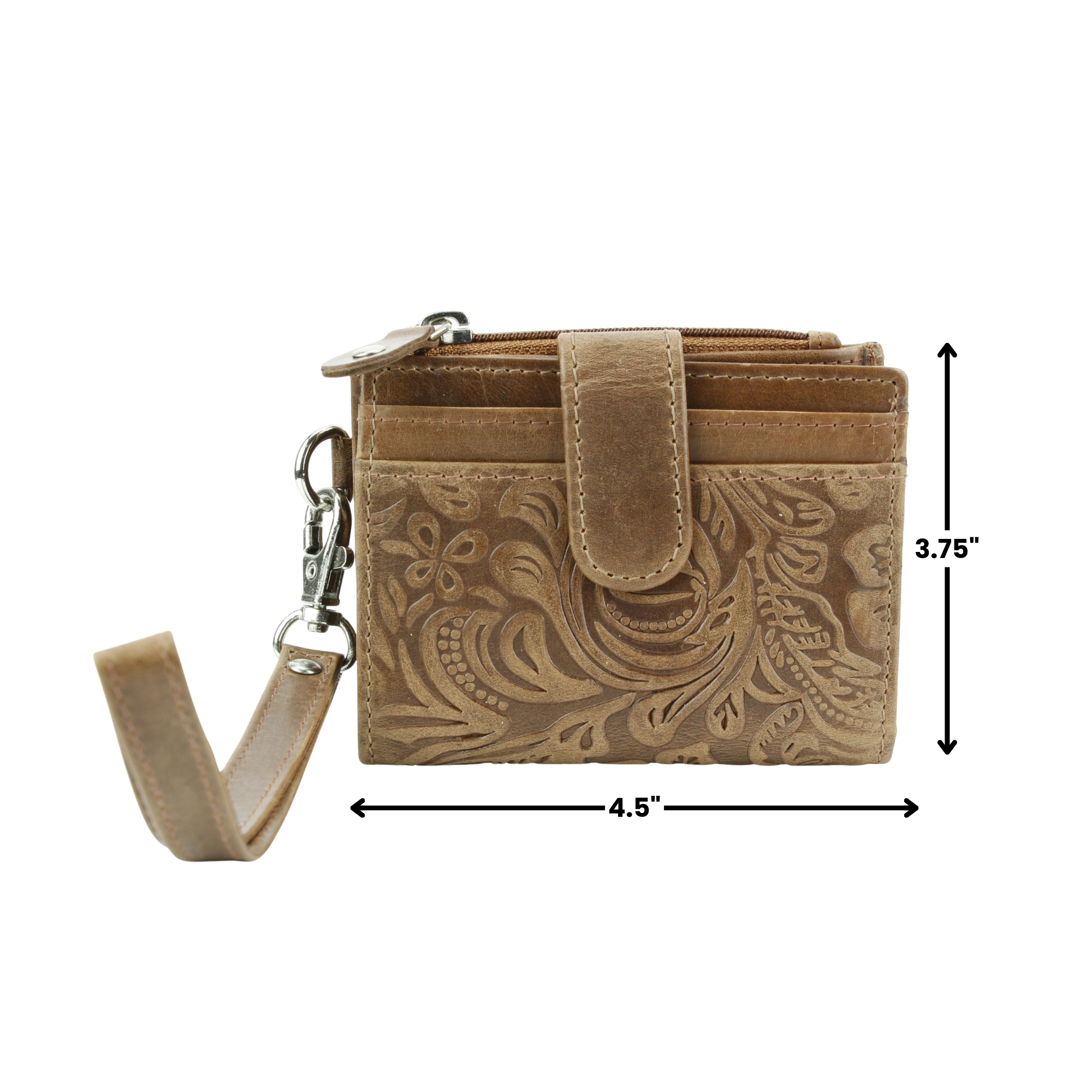 Small Foldover Floral Filigree Wristlet ABSLG 41-26103