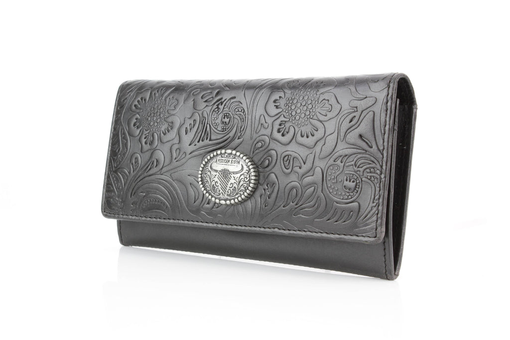 Filigree Fold Over Women Wallet American Bison ABLW 41-25202