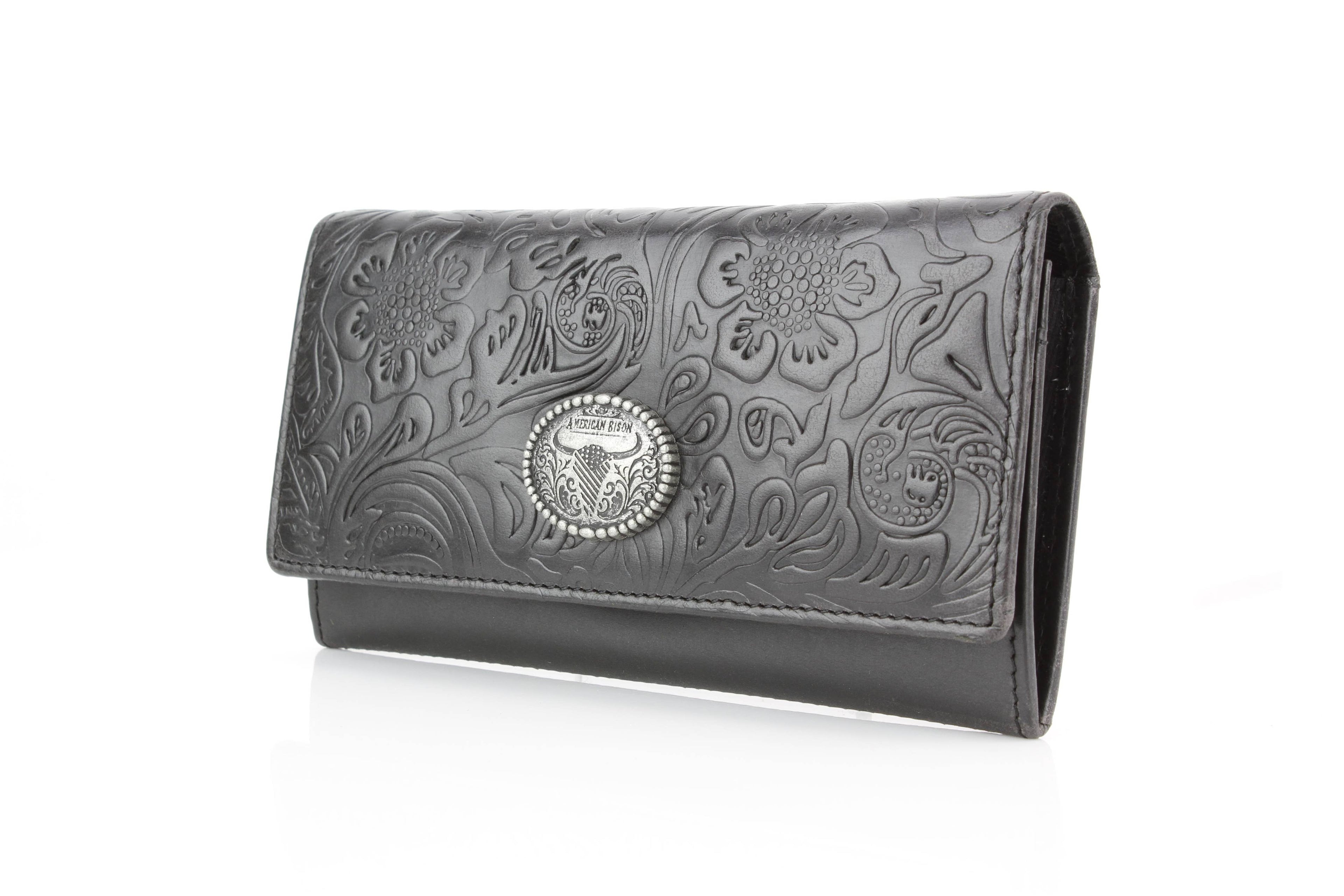 Filigree Fold Over Women Wallet American Bison ABLW 41-25202