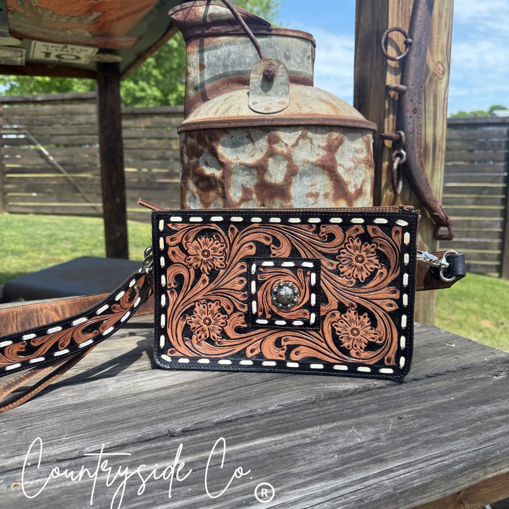 Legacy Tooled Leather Handbag Purse New Style