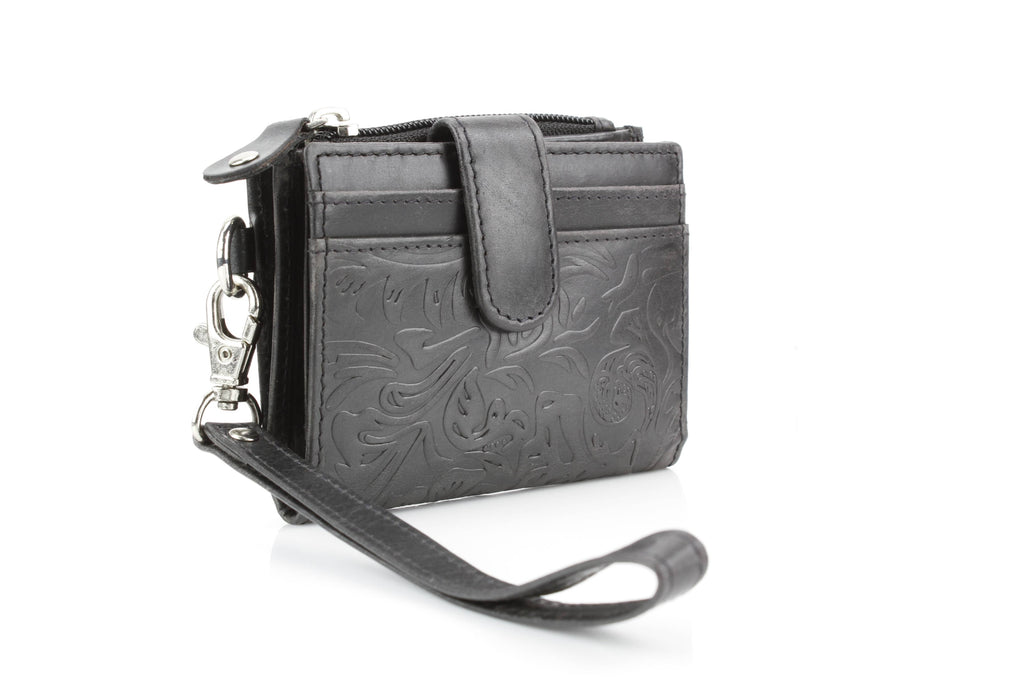 Small Foldover Floral Filigree Wristlet ABSLG 41-26103