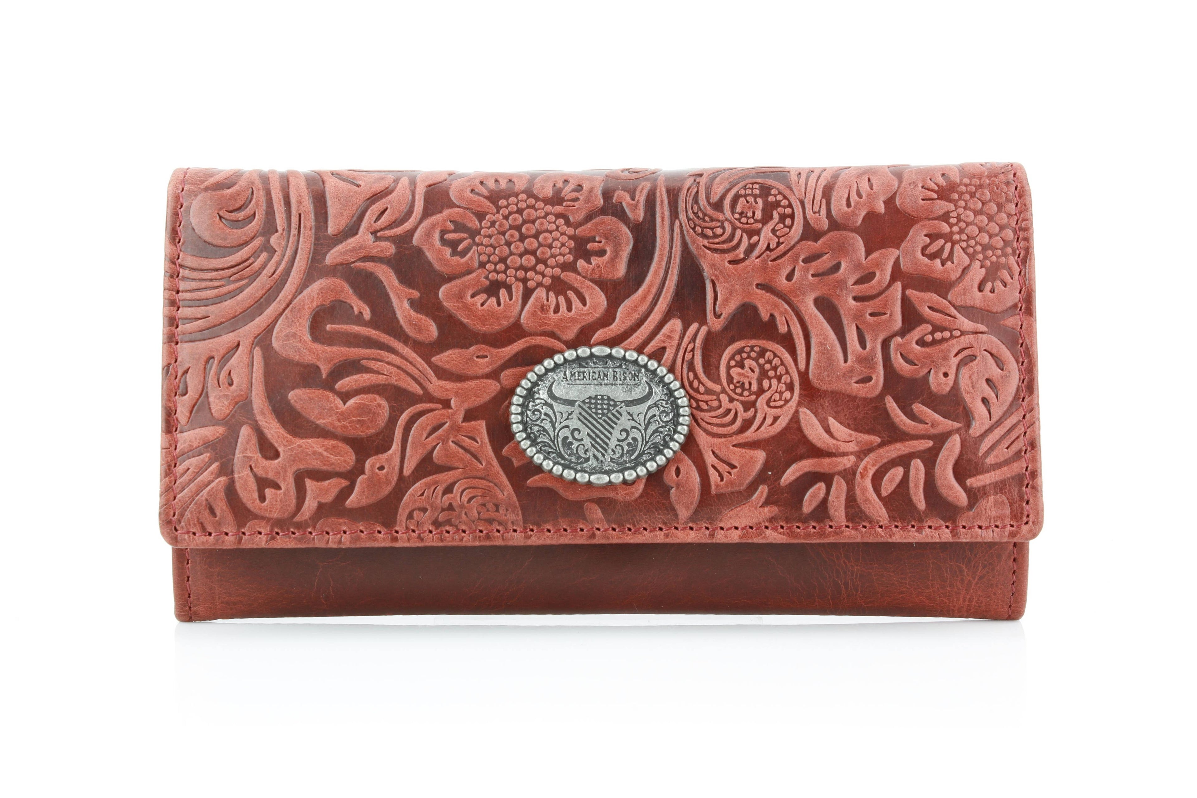 Filigree Fold Over Women Wallet American Bison ABLW 41-25202