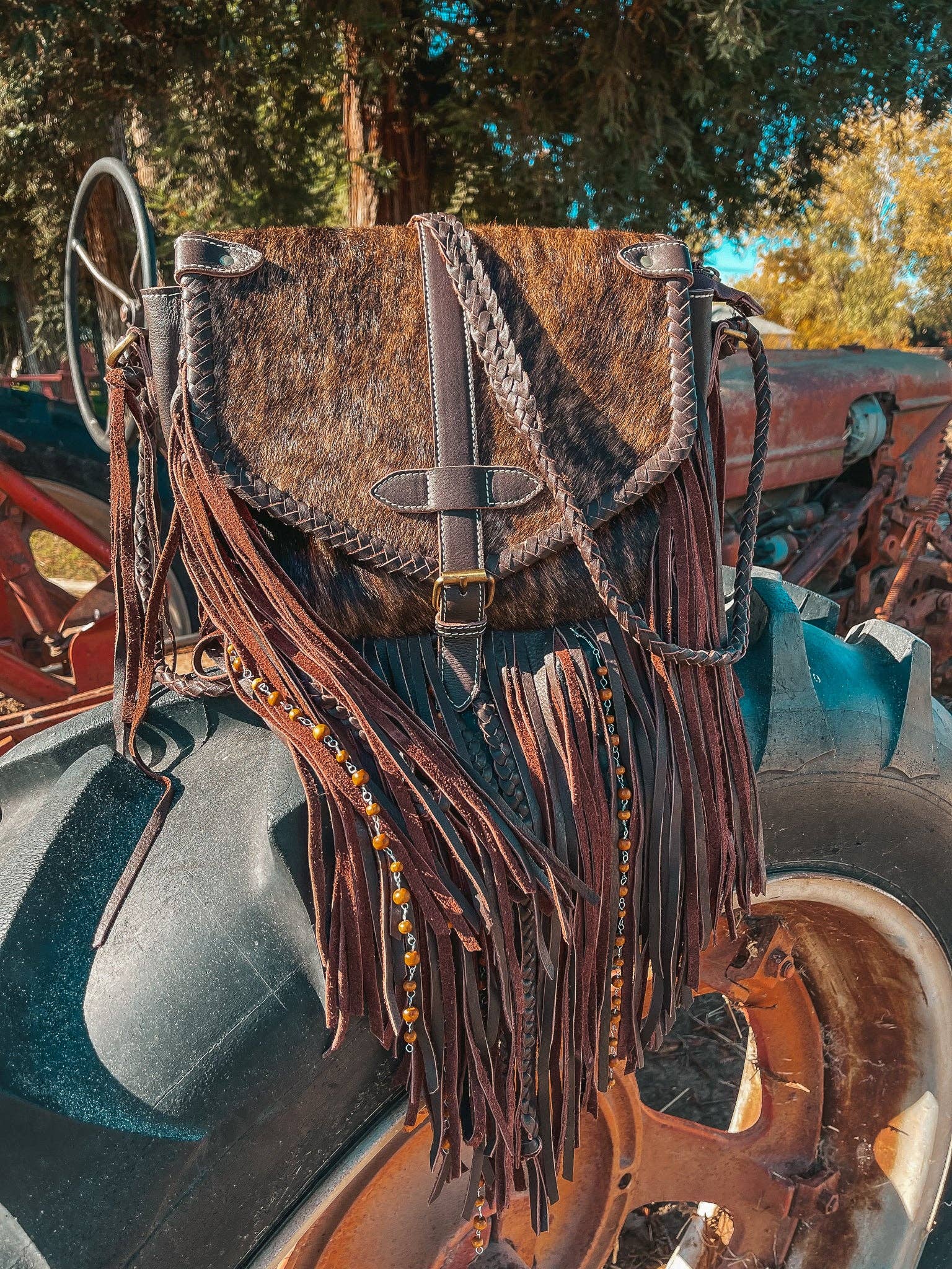 The Louvelle Cowhide Purse a Haute Southern Hyde