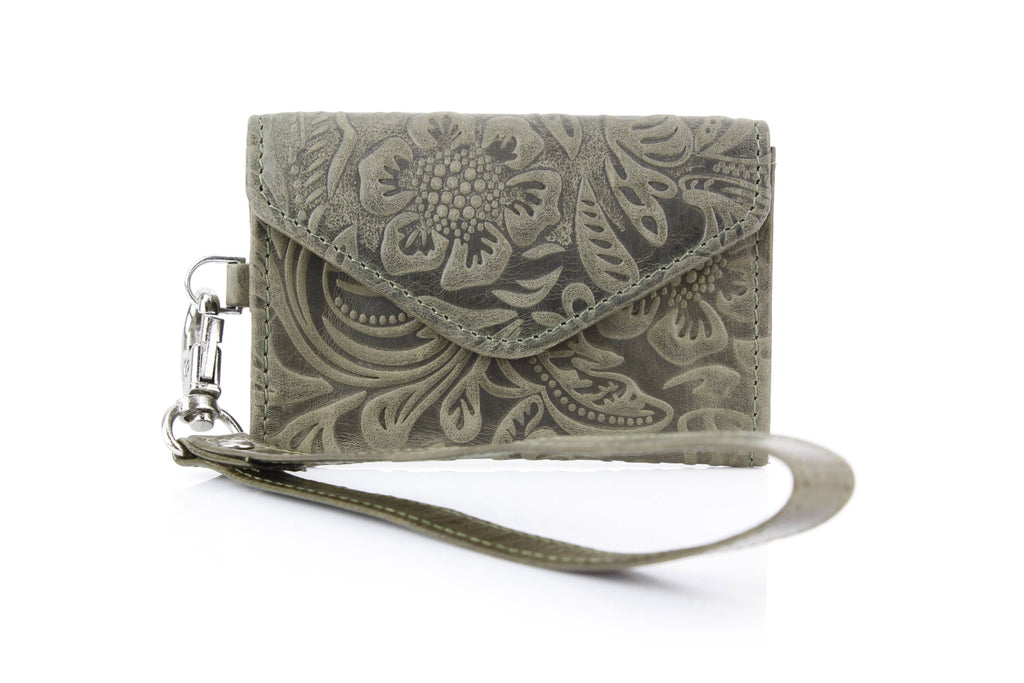 Small Wristlet Floral Filigree Leather ABSLG 41-26102
