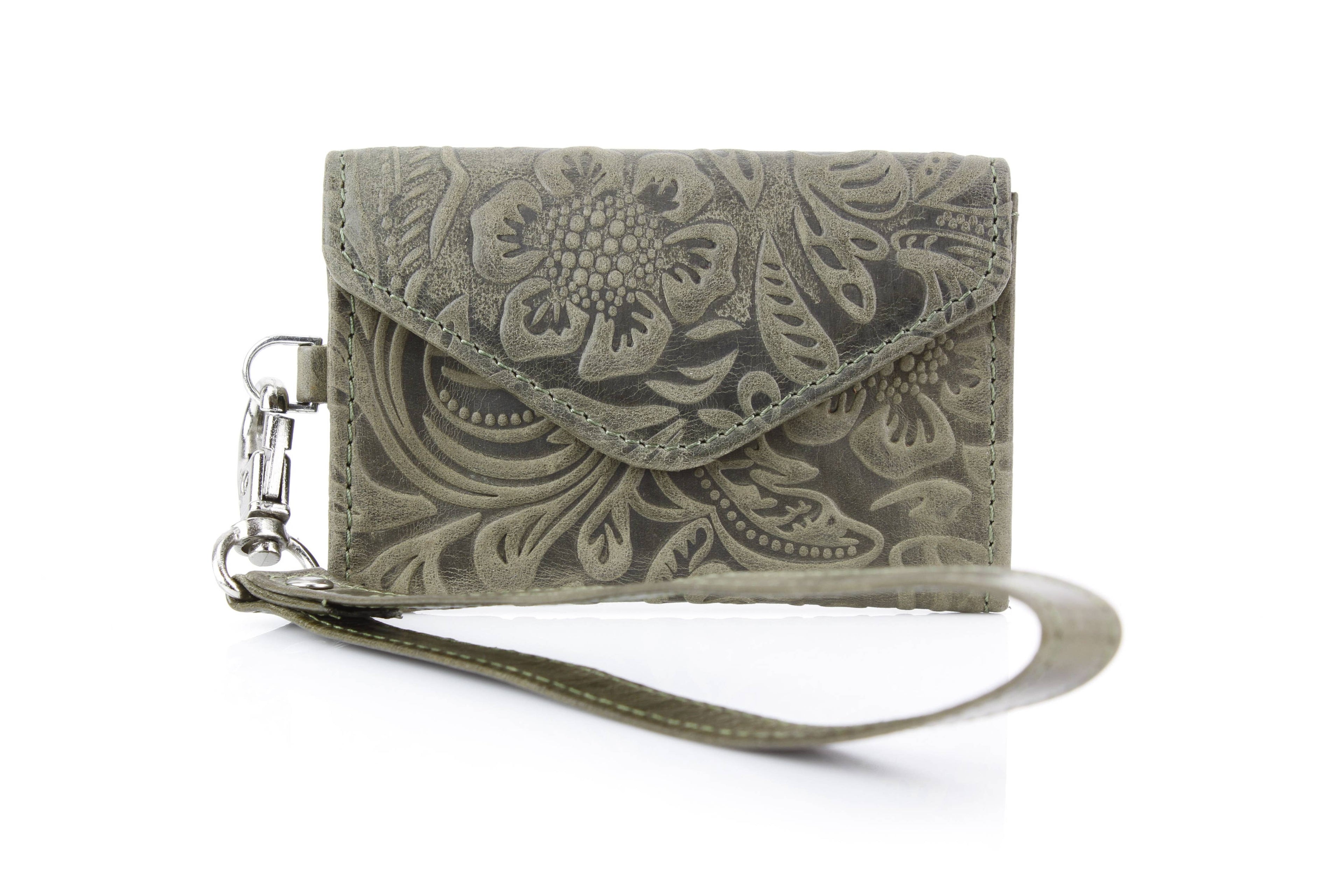 Small Wristlet Floral Filigree Leather ABSLG 41-26102