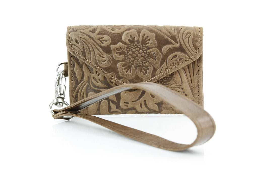 Small Wristlet Floral Filigree Leather ABSLG 41-26102