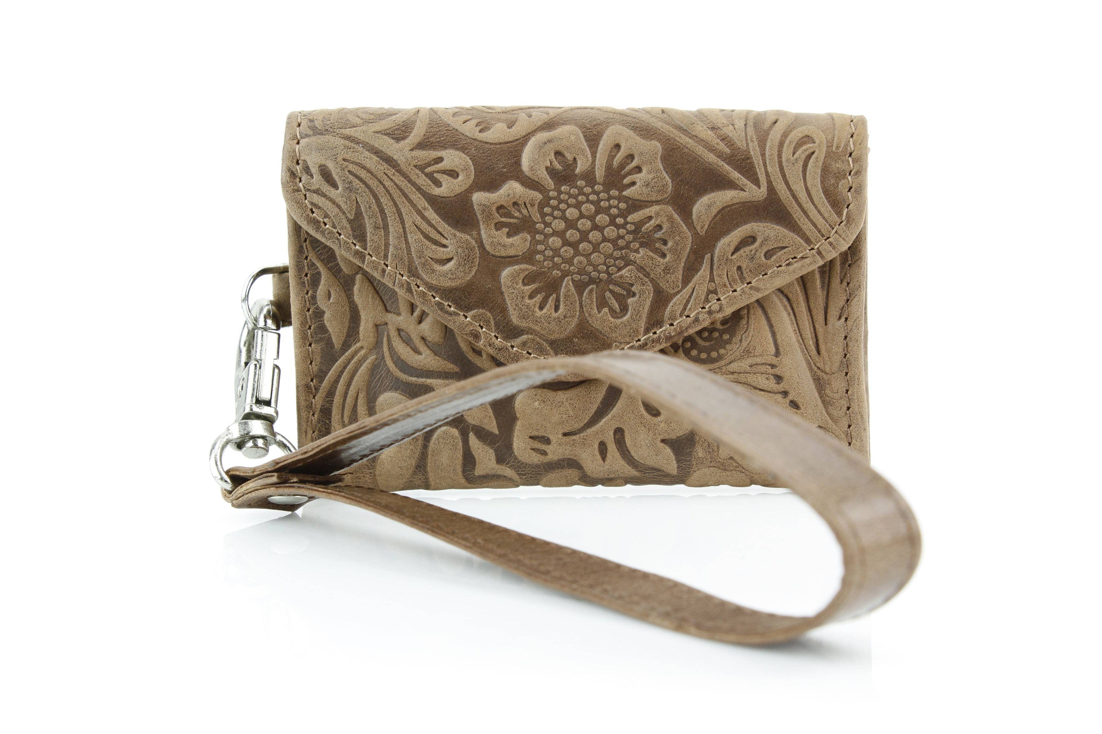 Small Wristlet Floral Filigree Leather ABSLG 41-26102