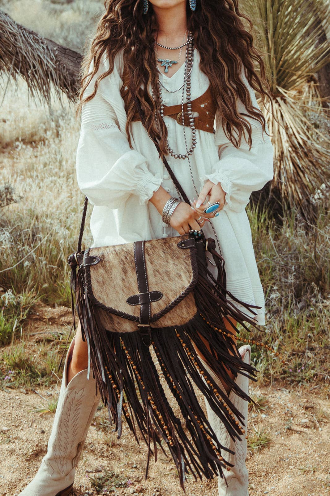 The Louvelle Cowhide Purse a Haute Southern Hyde