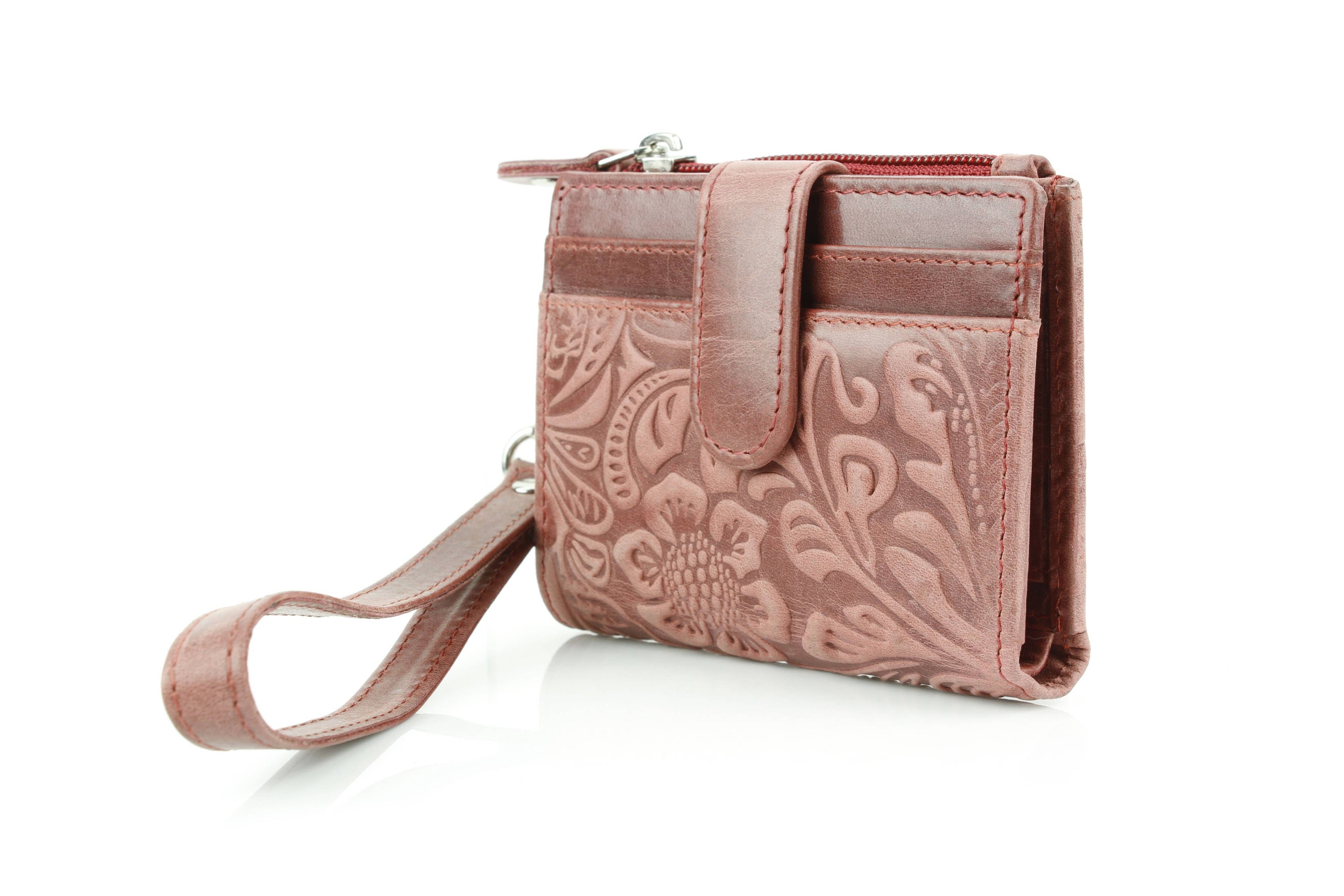 Small Foldover Floral Filigree Wristlet ABSLG 41-26103