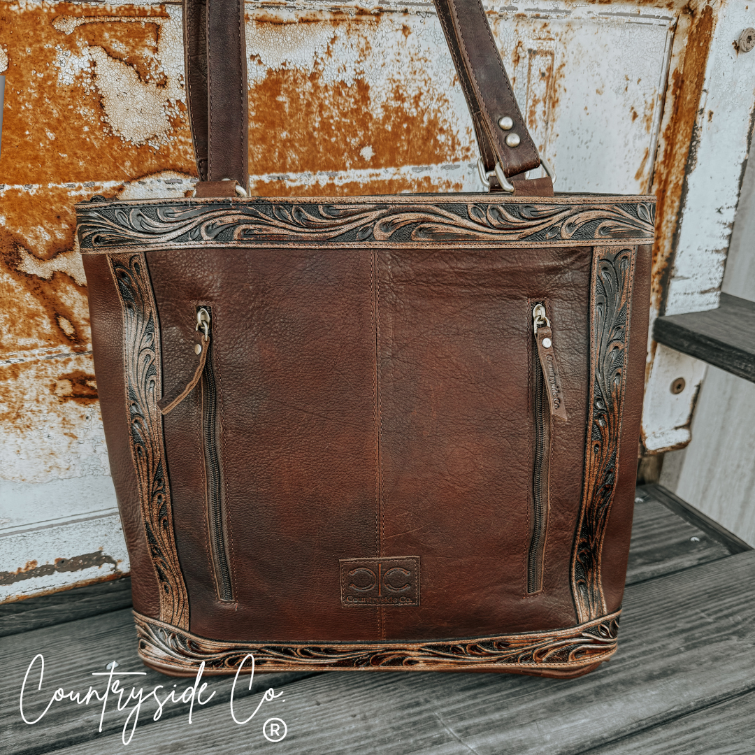 Adeline Leather Tote Purse