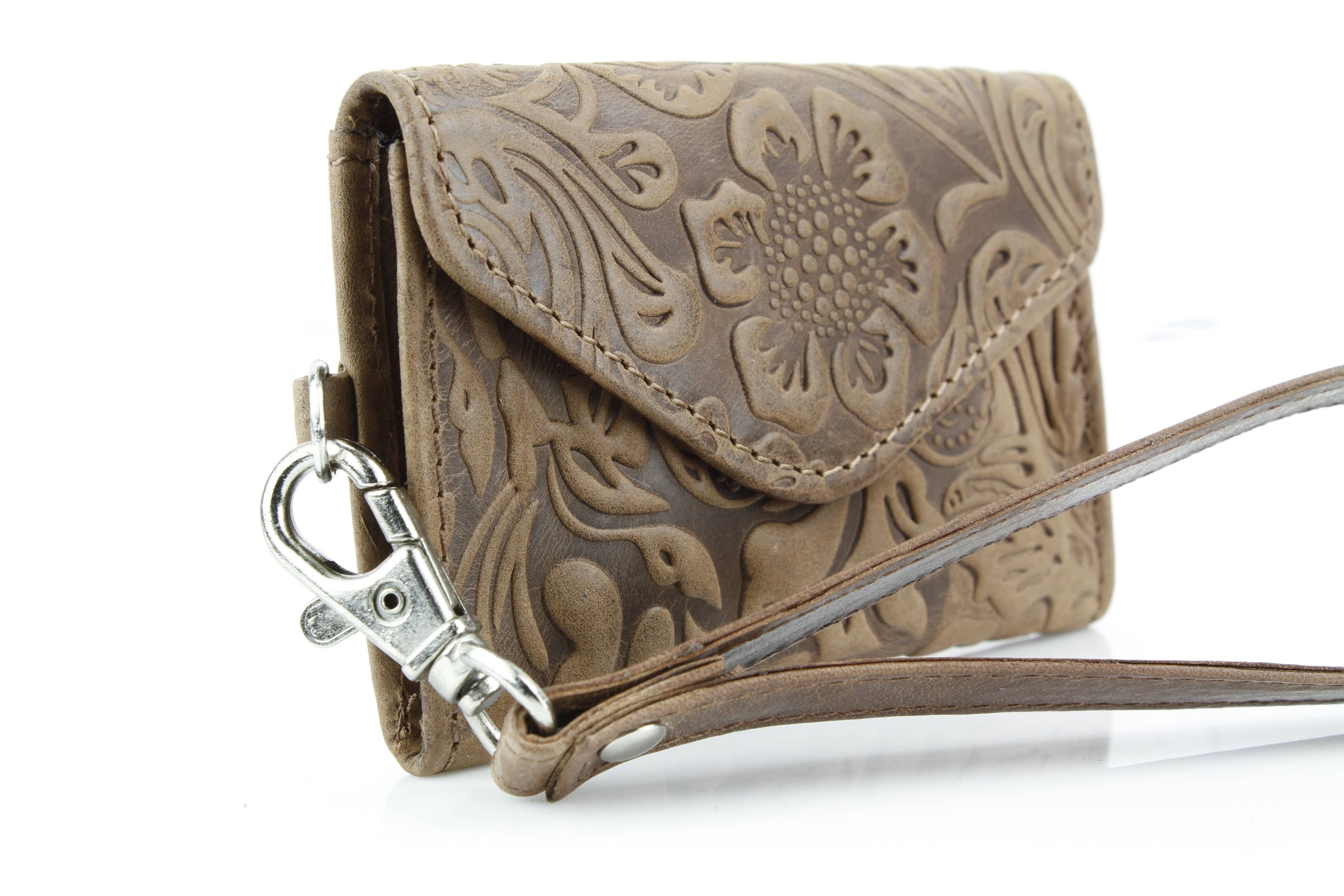 Small Wristlet Floral Filigree Leather ABSLG 41-26102