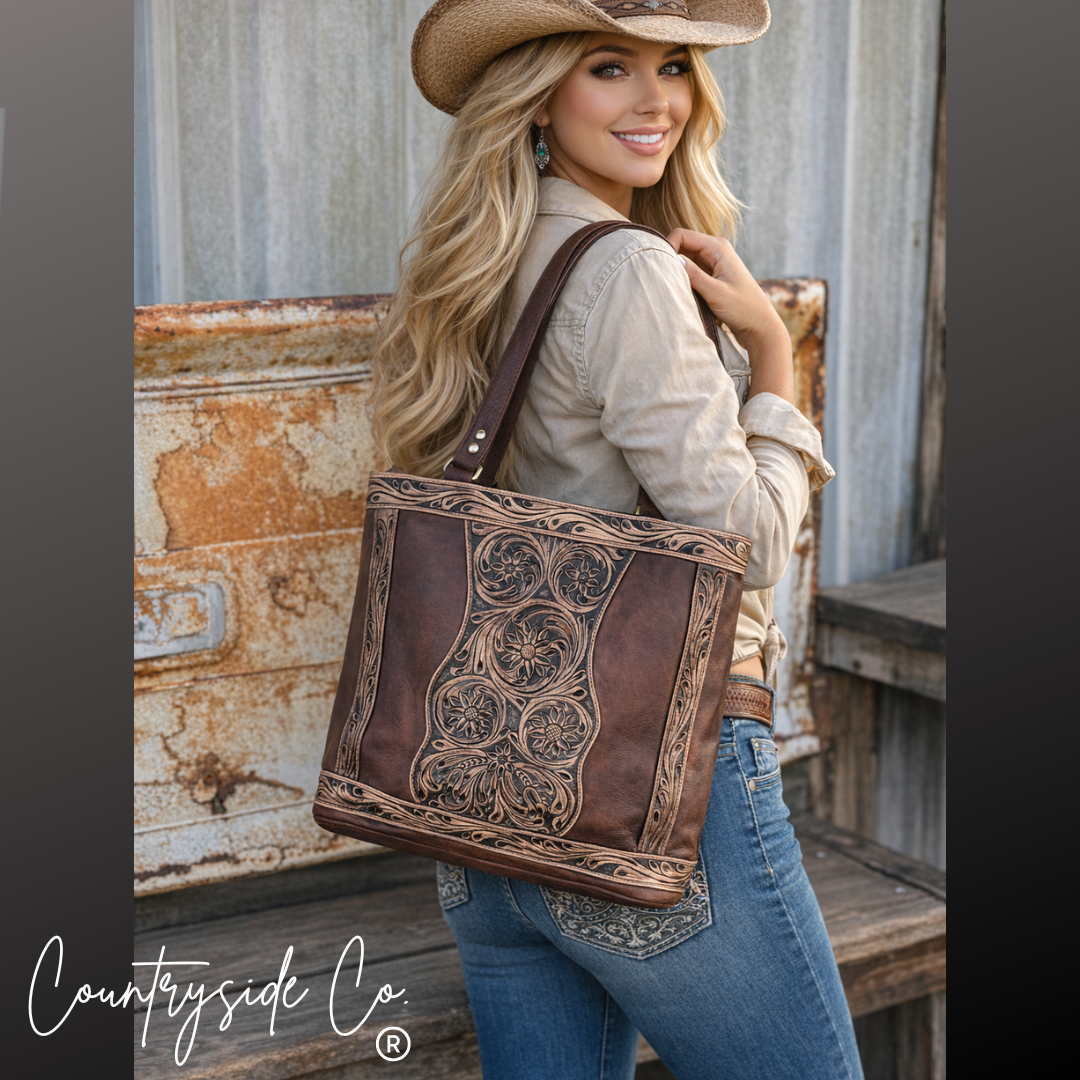 Adeline Leather Tote Purse
