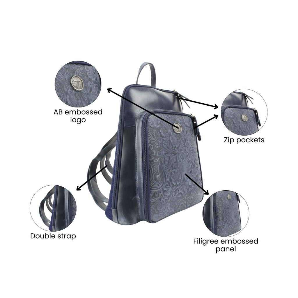 AB Zip Sling Backpack Filigree Front ABHB 41-26103