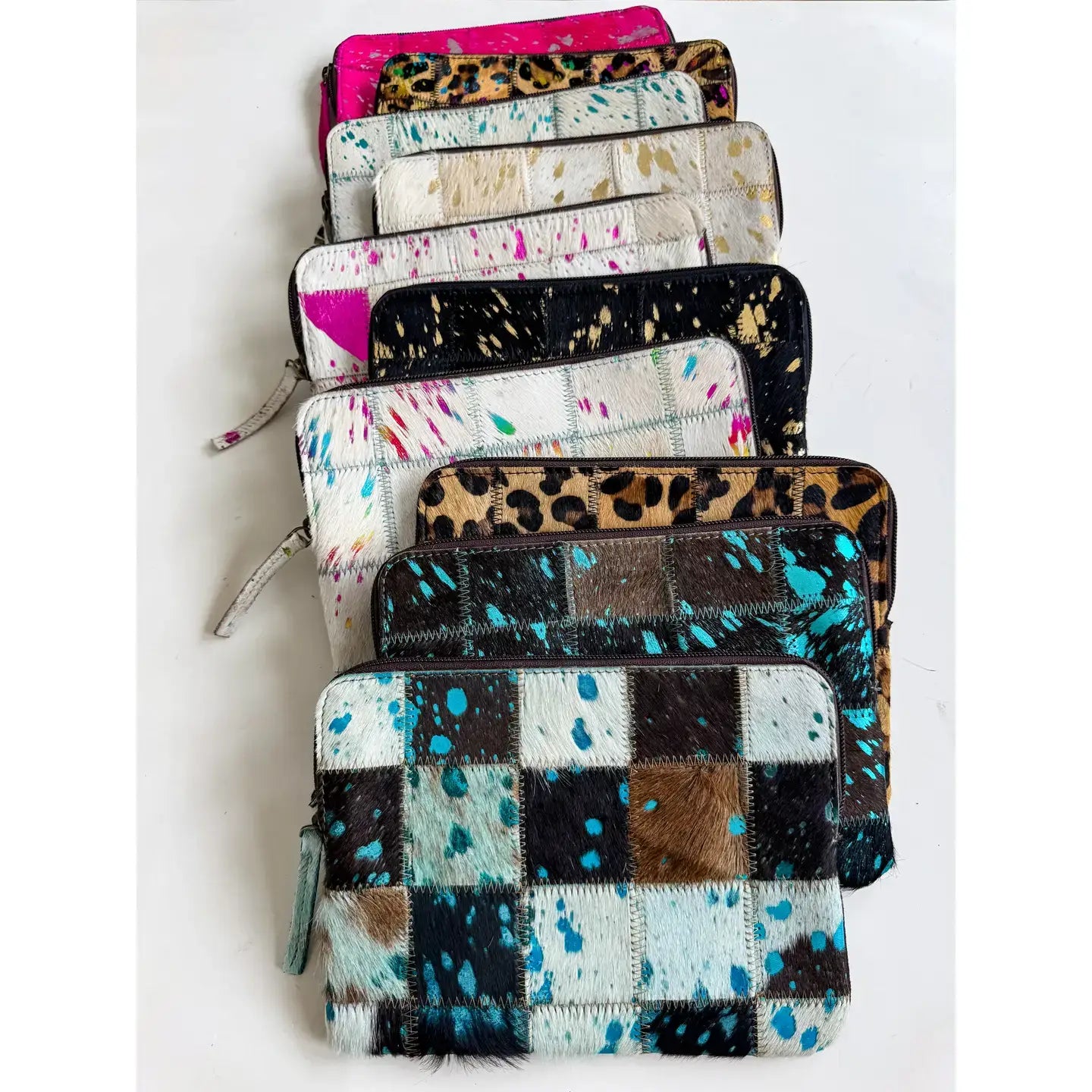 Cowhide Accessory Bag Pouch Genuine Hair-On Hide Makeup Bag 