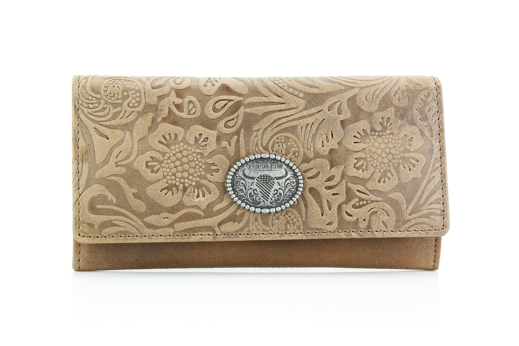 Filigree Fold Over Women Wallet American Bison ABLW 41-25202
